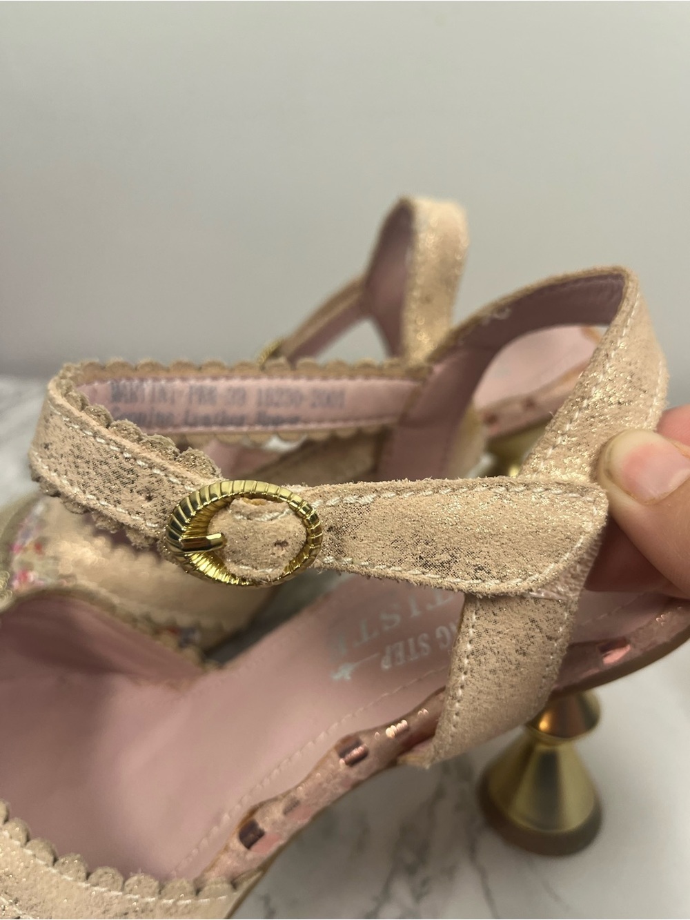 L’artiste pink tan whimsy unique heels size 39 - Picture 7 of 11
